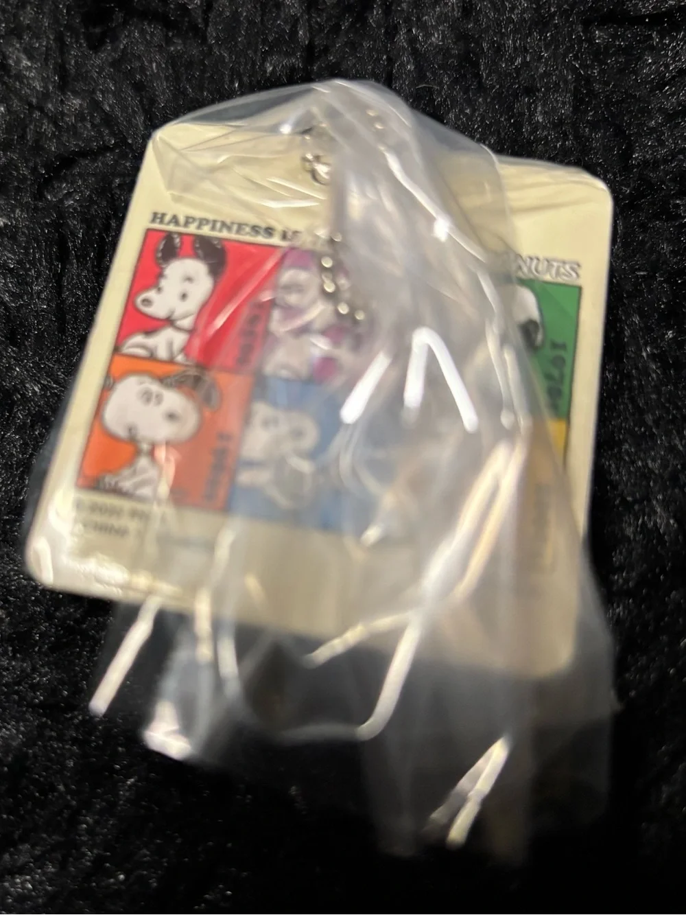 Peanuts Snoopy 75th Anniversary White Phone Charm Keychain 1990’s